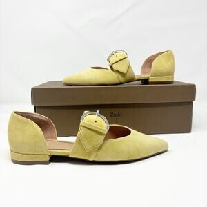 Linea Paolo Dean Mustard Yellow Flats 5 NIB
